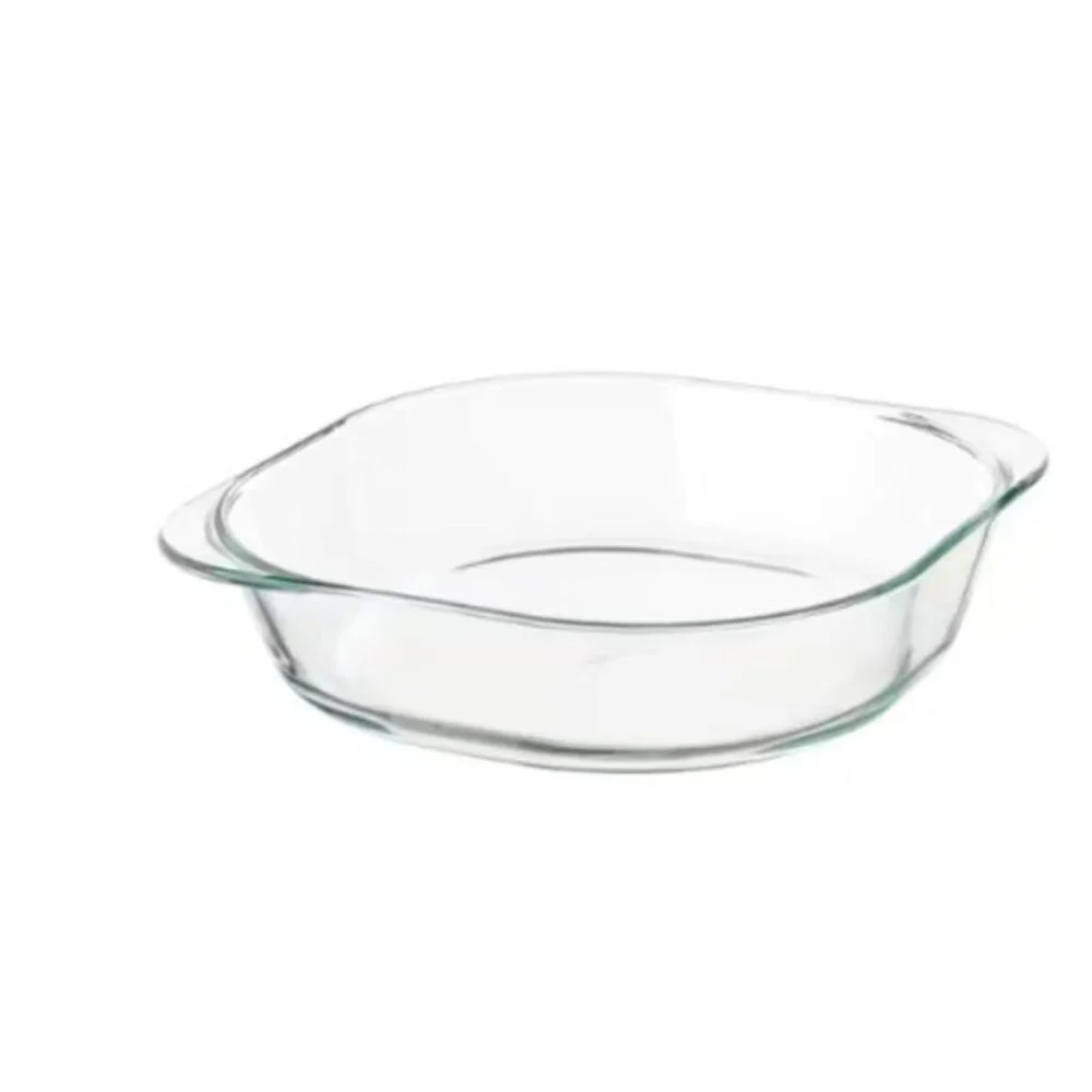 FÖLJSAM Oven dish, clear glass 9 ¾x9 ¾ 